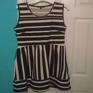 Black and White striped dress